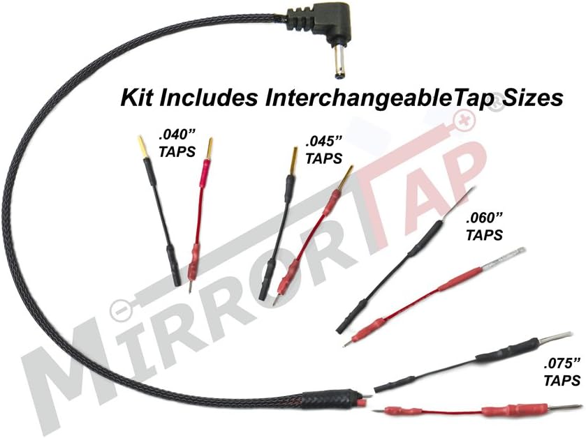 MirrorTap MTX-2015, DC Plug, 15" Long, Patented Radar Detector Power Cord with 2 Amp in-Line Fuse, Military Grade Taps, Made in USA