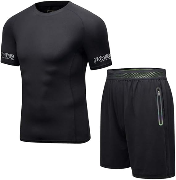 Amazon スポーツウェア メンズ 上下 半袖 パンツ Tシャツ 上下スポーツウェア ジャージ ジャージ上下トレーニングウェア ヨガウェア ジョギング マラソン アウトドア ランニングウェア ウォーキング ヨガウェア ジム 吸汗 速乾 ダイエット 夏 メンズ 通販