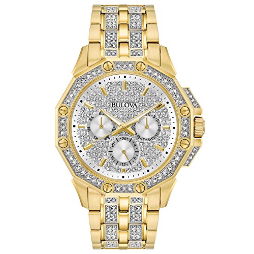 Bulova Men's Octava Gold Tone Stainless Steel Watch 98C126