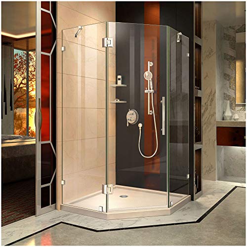 DreamLine Prism Lux 42 in. x 74 3/4 in. Fully Frameless Neo-Angle Shower Enclos…