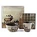 16 Piece Roaming Elk Stoneware Dinnerware Set w/ Mugs, Plates & Bowls. PERFECT FOR ANY CABIN ON SALE NOW