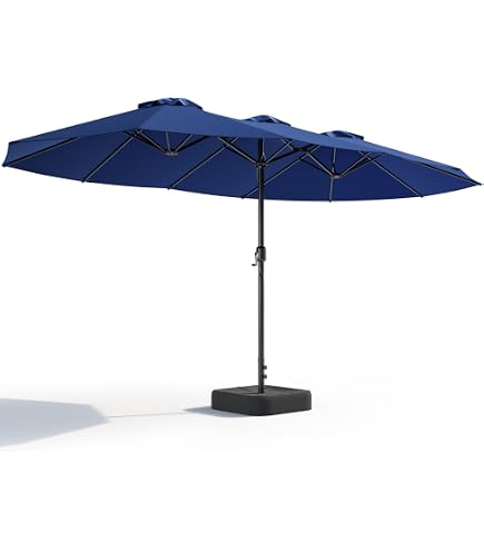 Best Choice Products 15x9ft Large Double-Sided Rectangular Outdoor Aluminum Twin Patio Market Umbrella w/Crank and Wind Vents