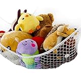 ilovebaby Toys Storage Hammock, Organizer for Stuffed Animals, Toys, Sport Equipment, High Quality Storage Net, XL Size White 70.9 x 47.2
