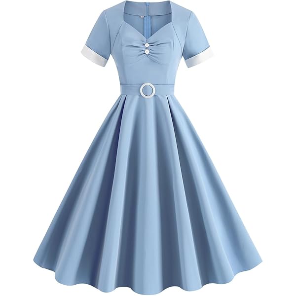 Amazon.com: 1950s Dresses for Women Vintage Rockabilly Retro Notch