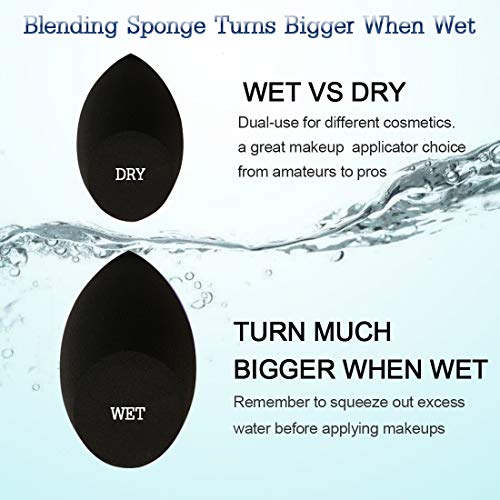 materasu non-latex makeup super soft 2pcs black sponge set blender BB cream,liquid with toothbrush foundation under 5 dollars …