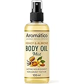 Aromatico Honey & Almond Mini Body Oil Mist for Women | Fast-Absorbing, Non-Sticky Formula for Daily Use After Bath | For Nourished, Glowing Skin in the Winters | Cozy & Creamy Fragrance - 4 fl oz