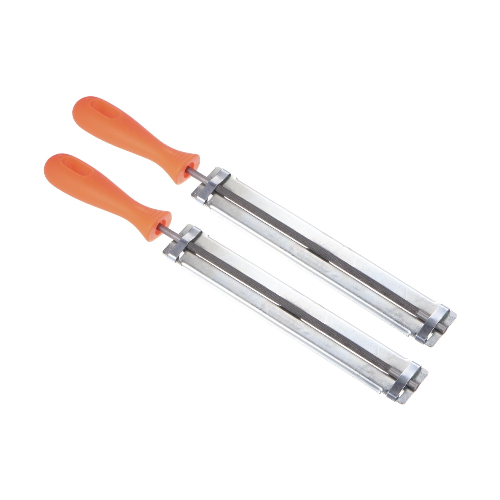 CoCud Chainsaw File Guide, 13/64" Diameter 12" Total Length, Chrome Steel Double Cut Rasp for Sharpening - (Applications: for Object Repair), 2-Pieces