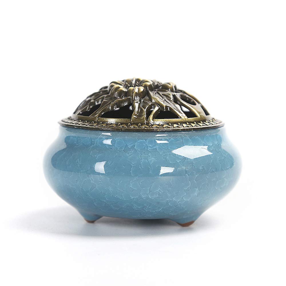 Holzsammmlung Ceramic Incense Burner, Incense Stick Holder & Censer for Home Office Decoration