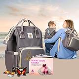 Lazy Monk Baby Diaper Bag Backpack for Mom & Girls | Best Modern Small Baby Travel Bag Tote w/Organizer Pouch | Stylish Toddler Bags for Dad & Boys Unisex