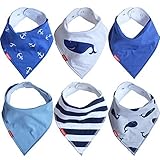 Nautical Baby Boy Bandana Bibs (6 Pack) | 