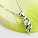 Merdia 925 Sterling Silver Necklace with Beautiful Cubic Zirconia Angel Wing Pendant 18