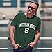 Campus Colors NCAA Adult Gameday Cotton T-Shirt - Premium Quality - Semi-Fitted Style - Officially Licensed Product (Michigan State Spartans - Green, Medium)
