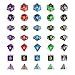 Outee 5 x 7 (35 Pieces) Polyhedral Dice and Dice with 5 Complete Dice set for Dungeons and Dragons DND RPG MTG D20 D12 D10(00-90 and 0-9) D8 D4 Table Games