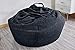 Aonier Fuf Soft Cotton Filled Cotton Bean Bag Chair for Kids Large Black Lenox Shredded Soft Silk Wadding Filling (Large, Black)