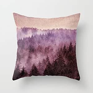 Amazon.com: Mountians Forest Cushion Cases 16 X 16 Inches ...