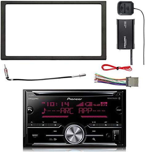 Pioneer Double DIN CD Bluetooth SiriusXM-Ready Receiver, SiriusXM Satellite Radio Tuner Kit, Double DIN Install Dash Kit, Stereo Wiring Harness, Antenna Adapter (Select 2000-2008 Vehicles)
