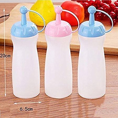 T4G Sauce Bottle Squeeze with Nozzle Cap set of 3