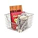 Spectrum Diversified Scoop Wire Storage Basket, Medium, Satin Nickel, 2-Pack