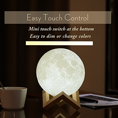 image for YiGem Moon Lamp Night Light for Kids Gift,Baby Night Light Bedside Lam