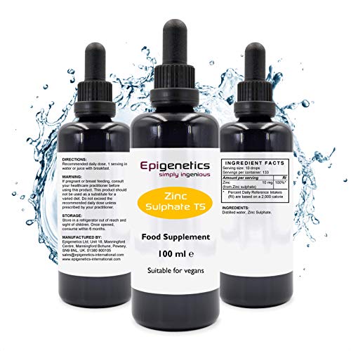 Zinc Sulphate 100ml 10mg Dose (133 Servings) Fitnesscart