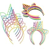 Jovitec 24 Pieces Unicorn Headband Unicorn Horn Hair Hoop for Fancy Dress Cosplay Decoration Supplies, Assorted Colors