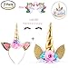 DaisyFormals Unicorn Cake Topper Set with Shiny Gold Unicorn Headband, Unicorn Party Supplies for Birthday Party, Baby Shower, Unicorn Party Decoration with 2 Free Unicorn Balloons