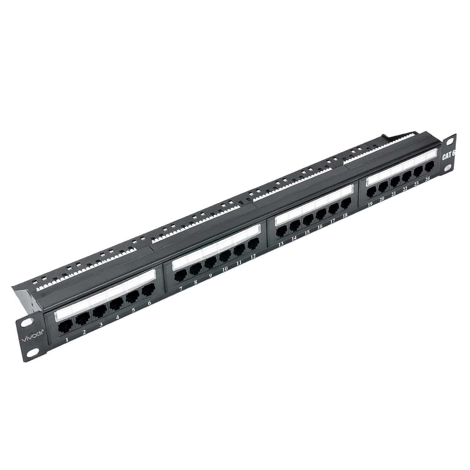 1U 24 Ports Cat6 Unshielded Wallmount or Rackmount Patch Panel UTP Ethernet Patch Panel with Cat6 Adapter Patch Panel