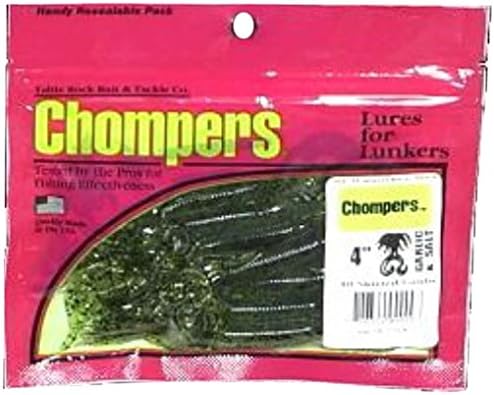 Chompers 4-Inch Watermelon Double Tail Jig, Green