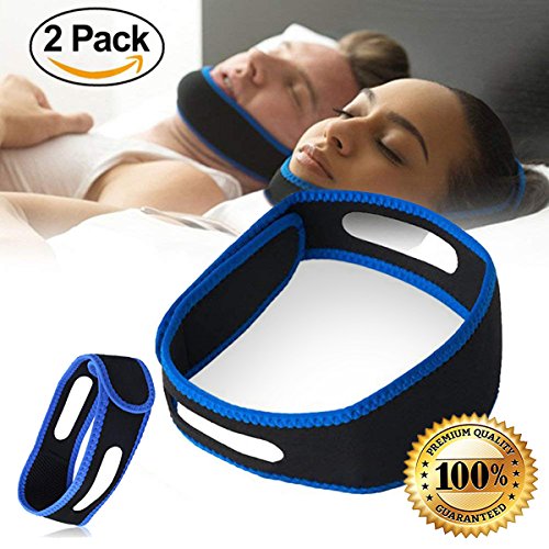 Anti Snoring Chin Strap – Two Snoring Chin Straps Kit- Adjustable Size, Comfy & Padded Fit -Most Effective Snoring Solution and Anti Snoring Devices Stop Snoring Sleep Aid for Men and Women