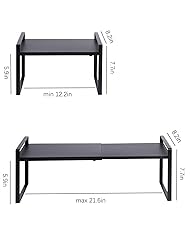 Expandable Cabinet Shelf Organizer Riser for