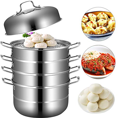 VEVOR 5Tier Stainless Steel Food Steamer, 11'' Steaming Cookware
