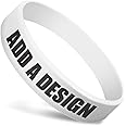 Customizable Wristbands - Wristband Bros Wide 3/4" Silicone Rubber Bracelets - Perfect for Fundraisers, Events, Marketing and