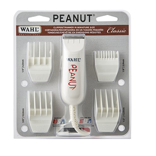 Wahl Professional Peanut Classic Clipper/Trimmer #8685, White  Great for Barbers and Stylists  Powerful Rotary Motor