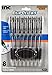 Clip Click Retractable Ball Point Pens, 1.0 mm Black Ink, Set of 8
