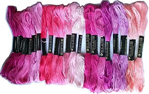 Amazon にゃんころ堂 綿 25番刺繍糸 Dmcと同じ色番号 ピンク19色25本bセット クロスステッチ ミサンガ等に最適 桃ｂ 並行輸入品 刺しゅう糸 通販