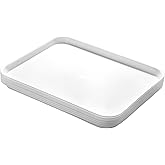 Aebeky Plastic Cafeteria Trays,Fast Food Serving Trays,13"X17",Set of 6(White)