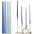 Taper Candles 12'' Tall Blue Ombre Colored Candlesticks Set of 4 | Unscented 3/4 inch Diameter Candle Sticks| Candle for Mantle Home Decor Kitchen Wedding Decorations Centerpiece