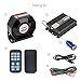 YHAAVALE 920 Car Amplifier Police Siren & Metal Ultra Slime Octagon Flat Speaker,DC12V 100W Multi-Tones Wireless Remote Control with Mic Loudspeaker Emergency Electronic PA System