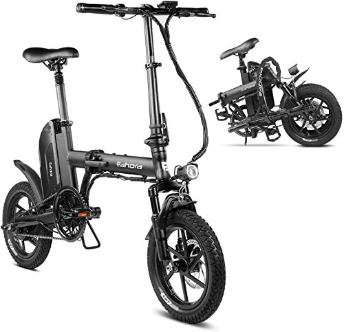 Eahora X3 350W Folding Electric Bicycle 14inch Electric Bikes for Adults with Full Suspension, Dual Eahora X3 350W Folding Electric Bicycle 14inch Electric Bikes for Adults with Full Suspension, Dual