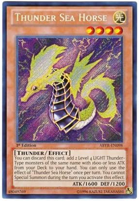 Amazon 遊戯王 英語版 Abyr En098 Thunder Sea Horse サンダー シーホース シークレットレア 1st Edition トレカ 通販