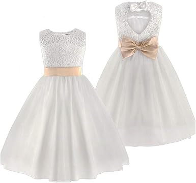 girls ivory party dress