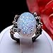 Ginger Lyne Collection Henrietta Elven Tree Branch Setting Oval Shape Simulated Fire Opal Ring