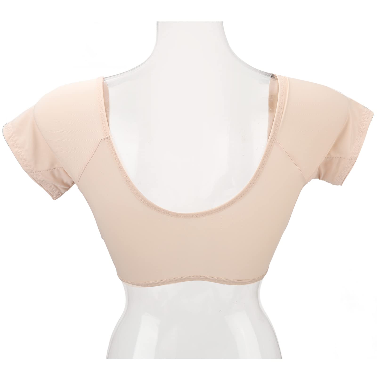 Underarm Sweat Vest, Skin Color Sweat Absorption Fast Drying Short Sleeve Armpit Pads Vest (XL)