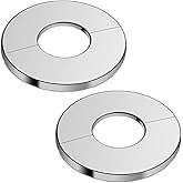 2Pcs 2"/51mm Wall Split Flange, Stainless Steel Round Escutcheon Plate Cover Water Pipe Cover, Silver