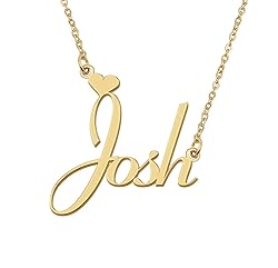 Aoloshow 18k Gold Plated Josh Heart Name Necklace