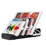 Charging Station, Tonyhoney Universal 4-Port 5A USB Desktop Charging Stand Organizer With Smart Charging Technology for iPhone 7, iPad, Samsung, Smartphones, Music Players, Tablets and More