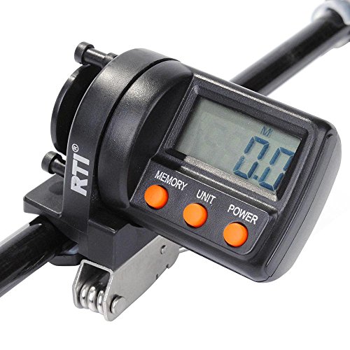 Fishing Line Counter Digital Clip-on Yardage Deepth Gauge 999FT 10 Groups Data Trolling Jigging 180 degree 2-Way Adjustable LED Screen