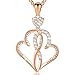 Ado Glo Sister's Birthday Gift 'Sisters are Flowers from The Same Garden' Love Heart Pendant Necklace, Rose Gold Fashion Jewelry for Women and Girls, Anniversary Present for Her Best Friends