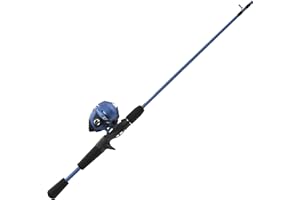 Zebco Slingshot Spincast Reel and Fishing Rod Combo, 5-Foot 6-Inch 2-Piece Fishing Pole, Size 30 Reel, Right-Hand Retrieve, Pre-Spooled with 10-Pound Zebco Line