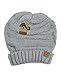 NYFASHION101 Oversized Baggy Slouchy Thick Winter Beanie Hat, Natural Gray